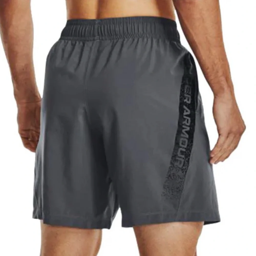 NWT Under Armour pitch gray/black woven graphic short, men’s M - Picture 1 of 8